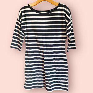 Derek Heart Black & White Striped Mini Dress Size M